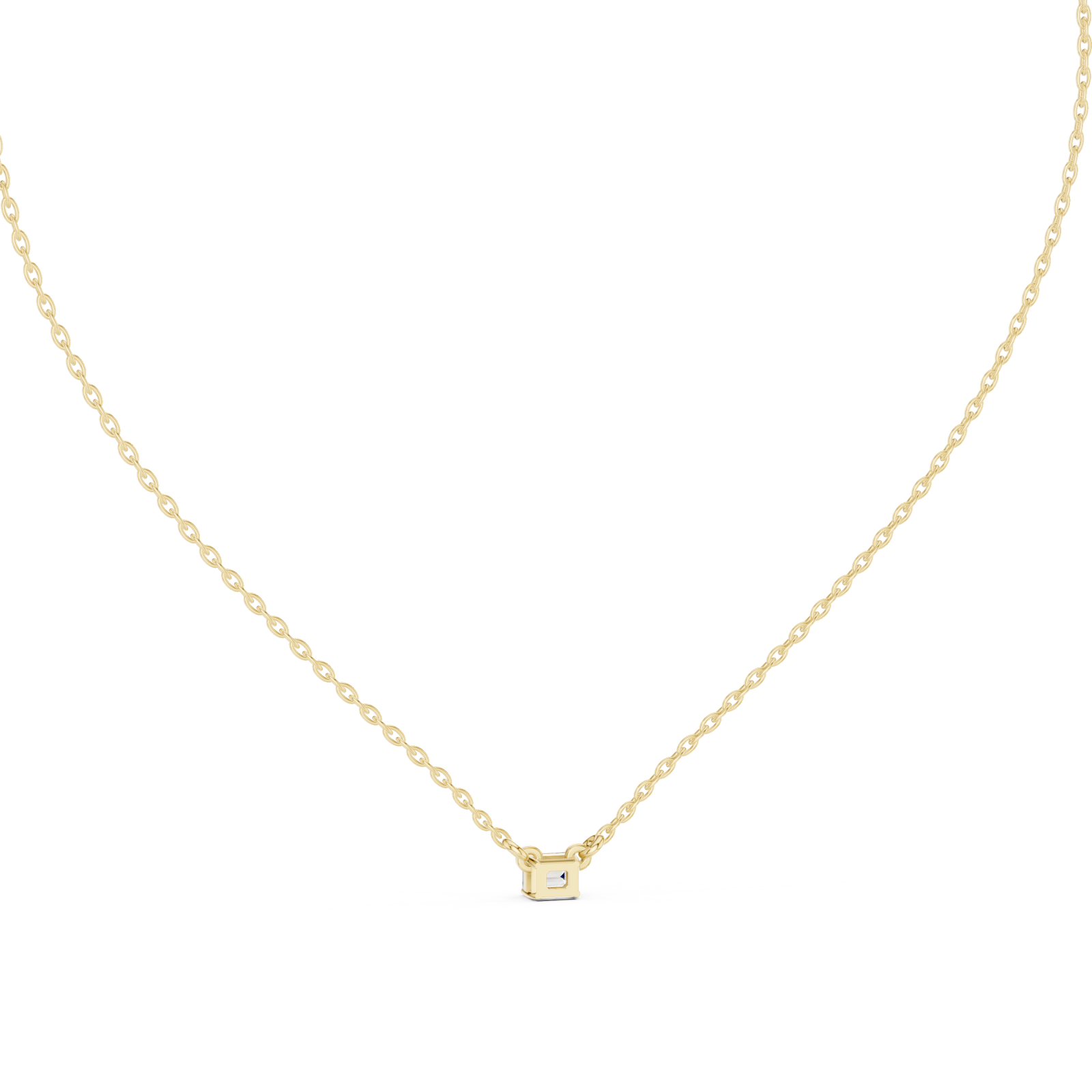  Gold Celestial Muse Solitaire Necklace Front View
