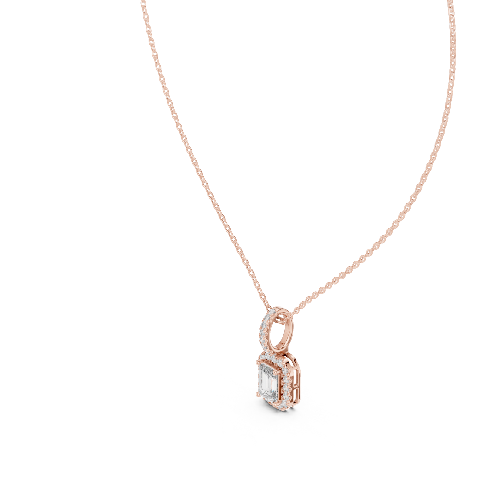  Rose Gold Embrace Pendant Necklace Right View