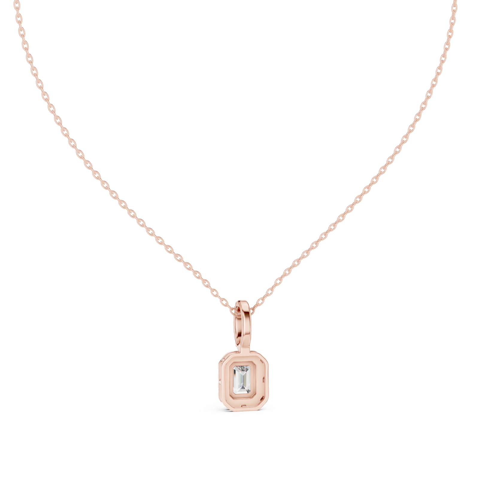  Rose Gold Embrace Pendant Necklace Front View