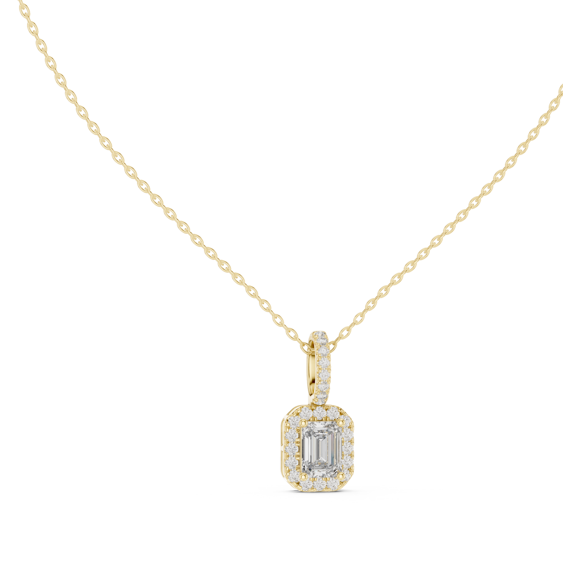  Gold Embrace Pendant Necklace Left View