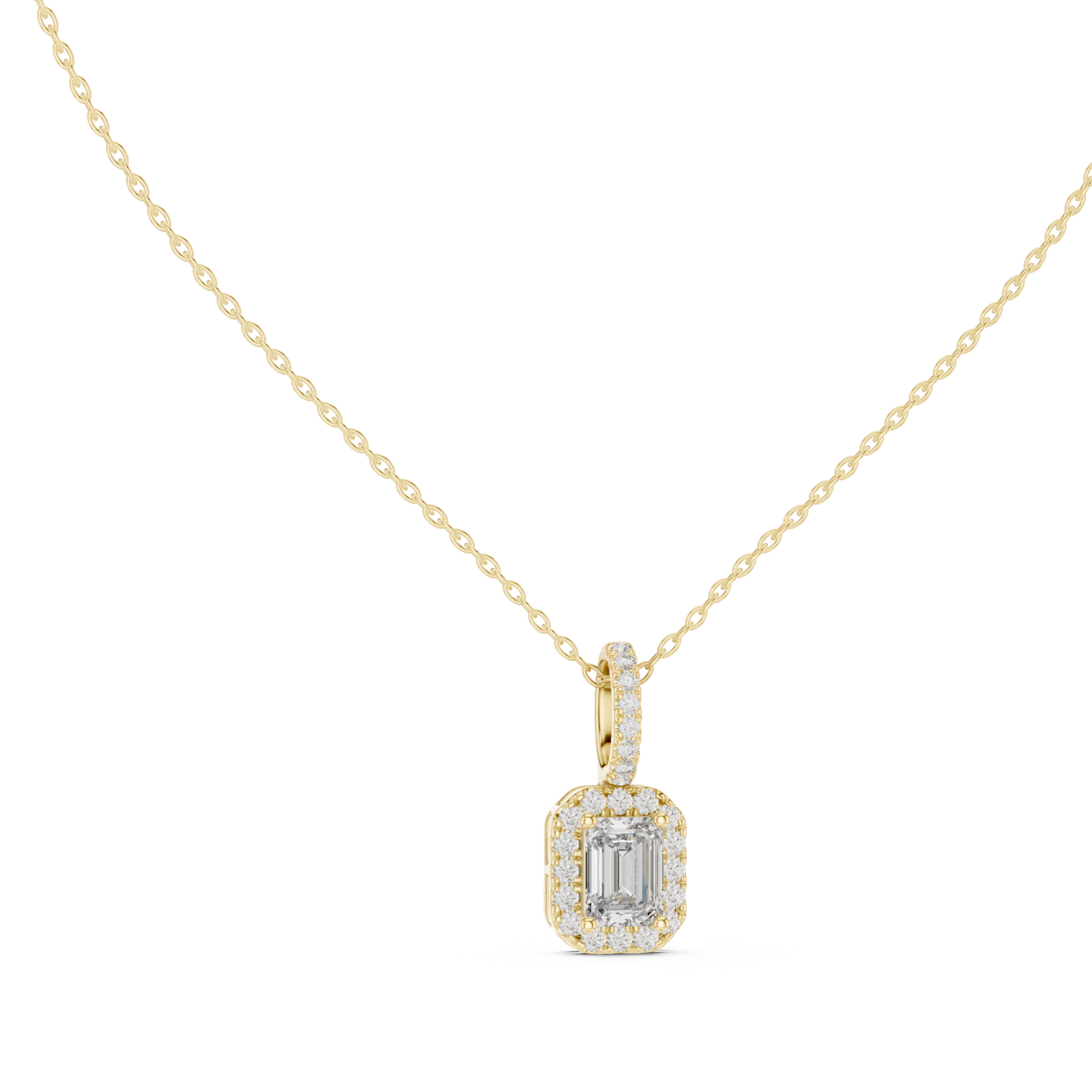  Gold Embrace Pendant Necklace Left View
