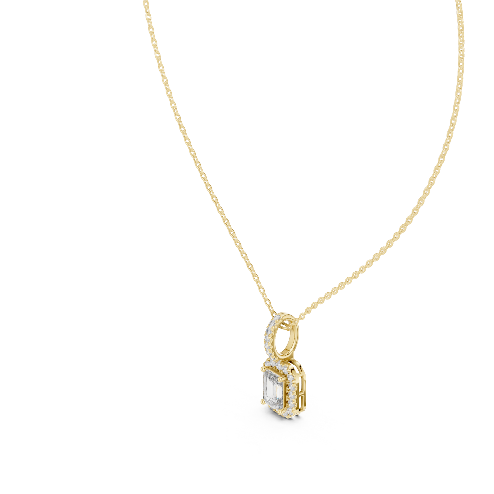 Gold Embrace Pendant Necklace Right View