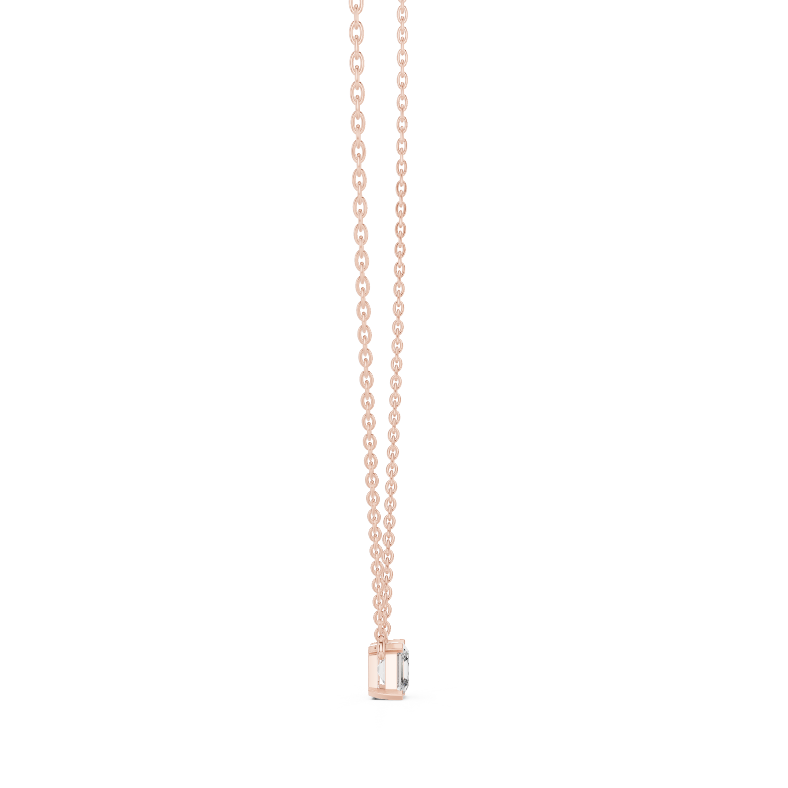  Rose Gold Pure Harmony Pendant Necklace Side View