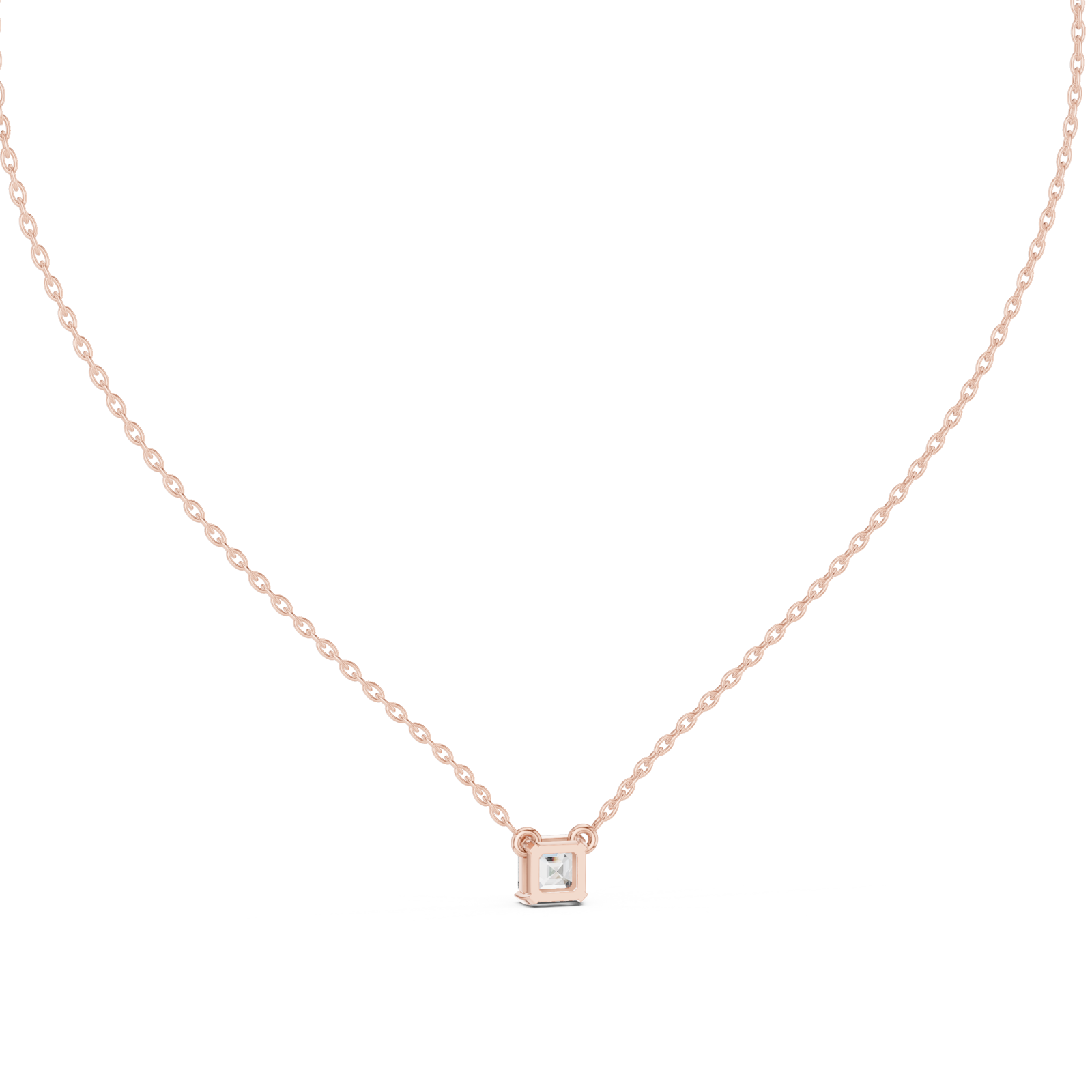  Rose Gold Pure Harmony Pendant Necklace Front View