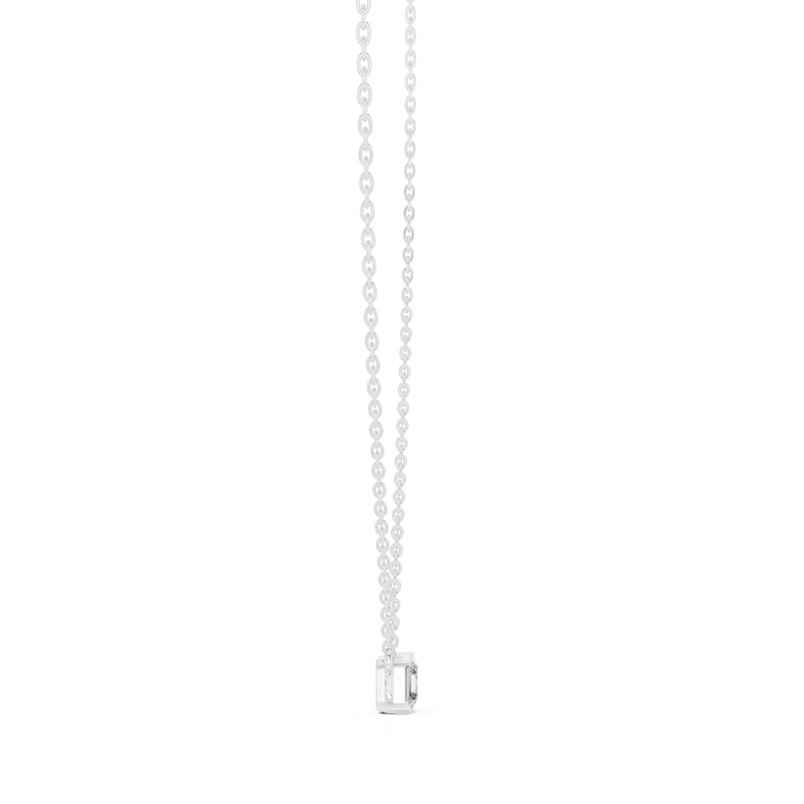  White Gold Pure Harmony Pendant Necklace Side View