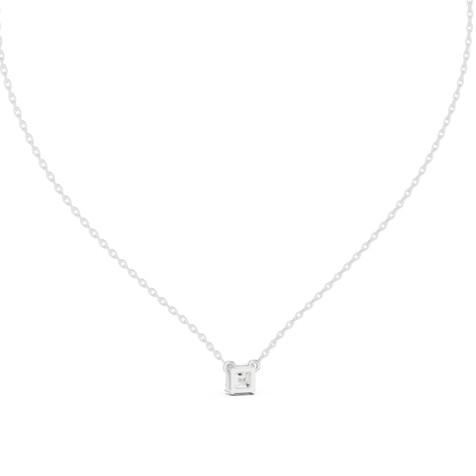 White Gold Pure Harmony Pendant Necklace Front View