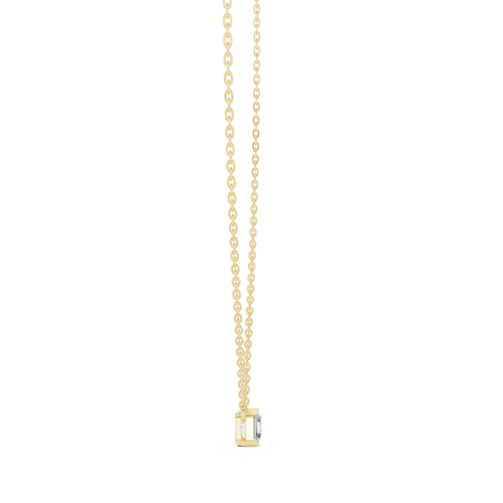  Gold Pure Harmony Pendant Necklace Side View