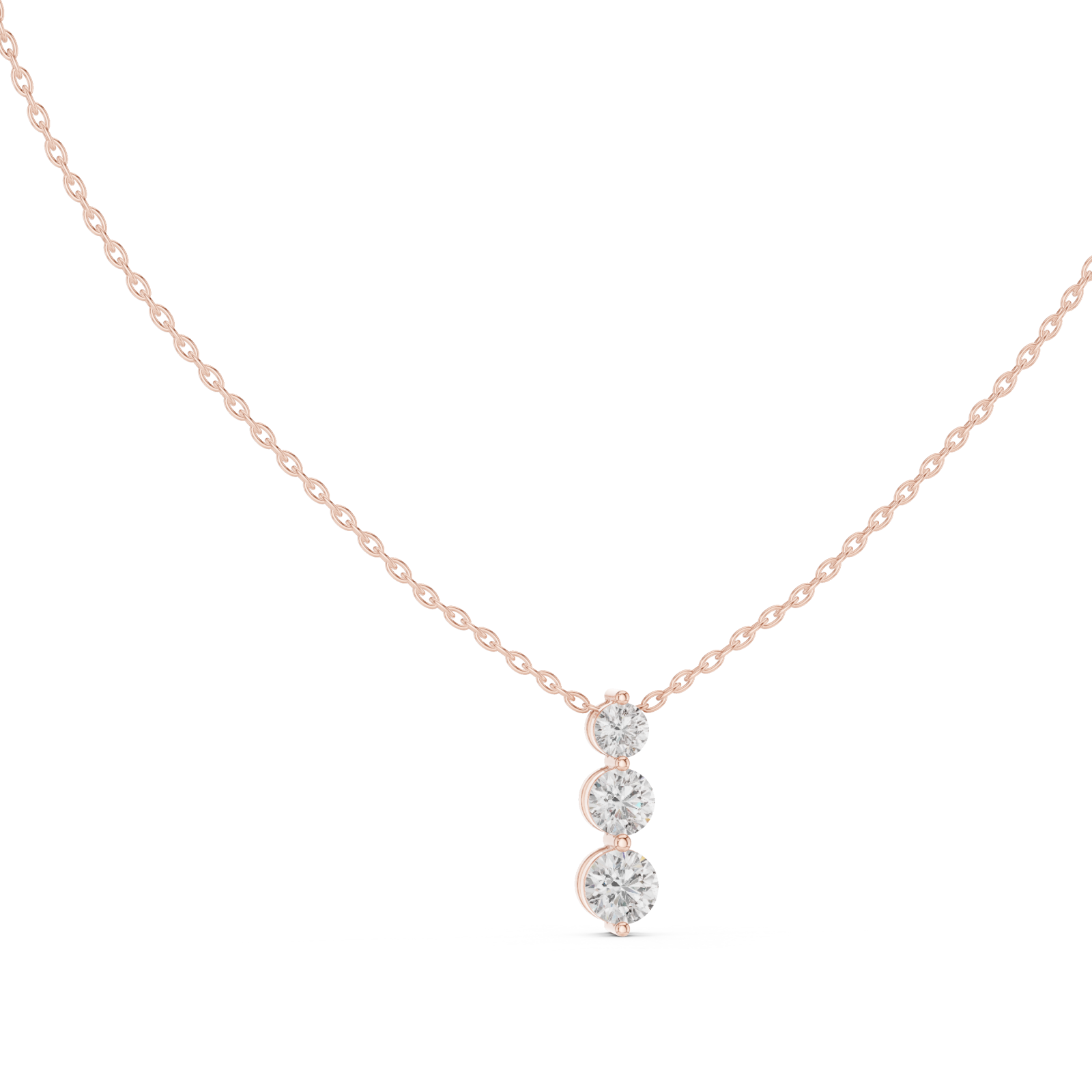  Rose Gold Serenity in Motion Cascading Pendant Left View
