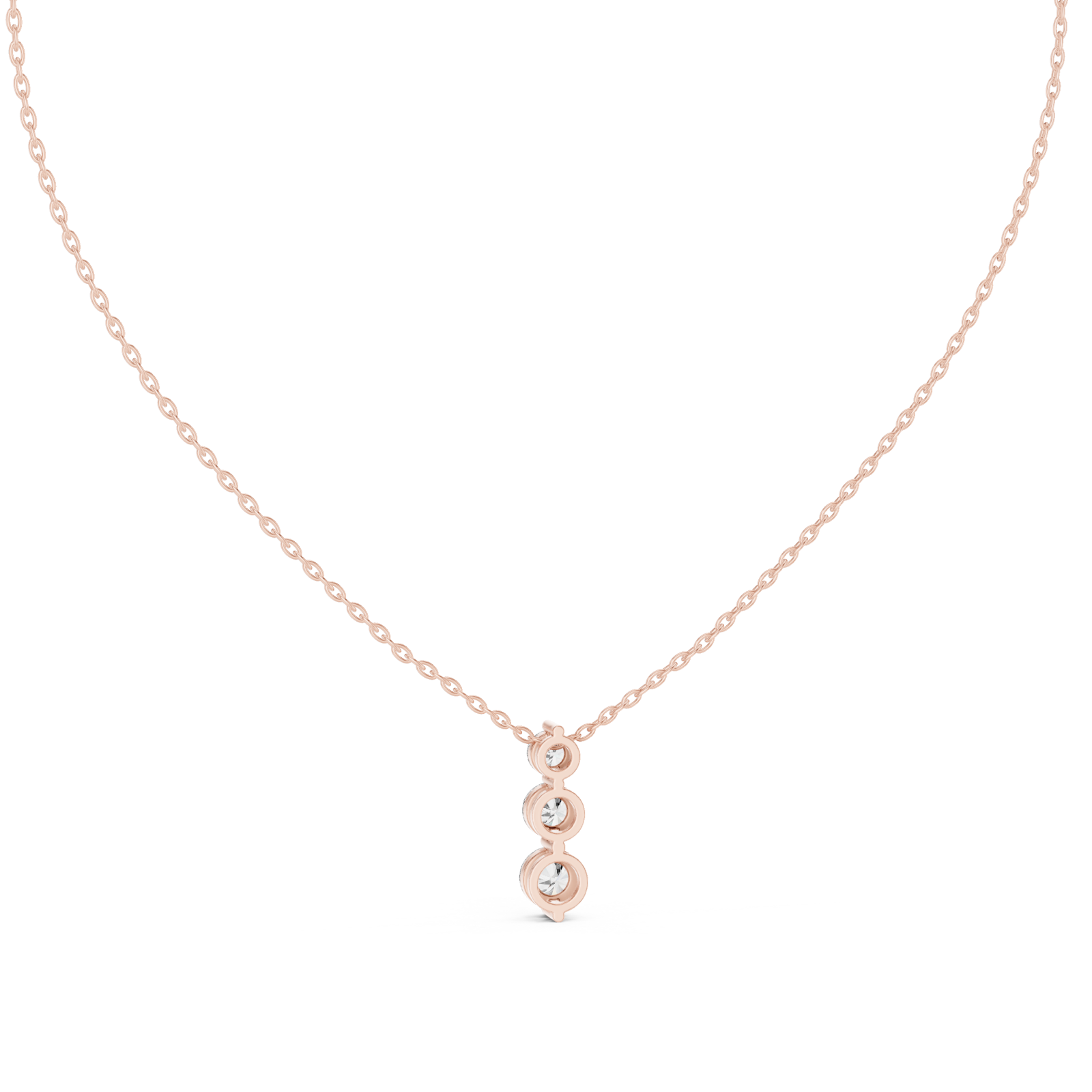  Rose Gold Serenity in Motion Cascading Pendant Front View