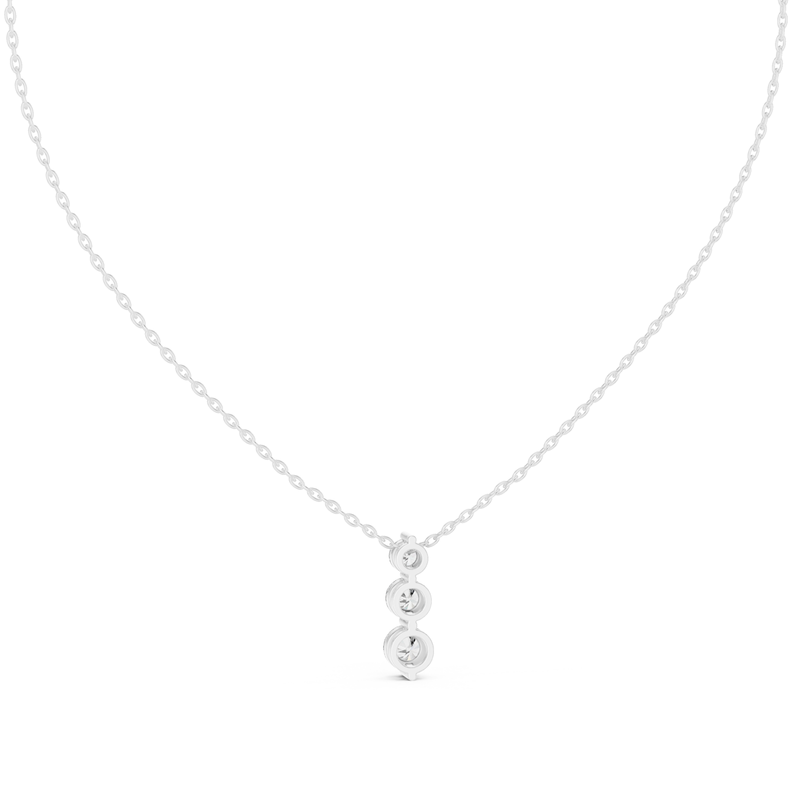  White Gold Serenity in Motion Cascading Pendant Front View