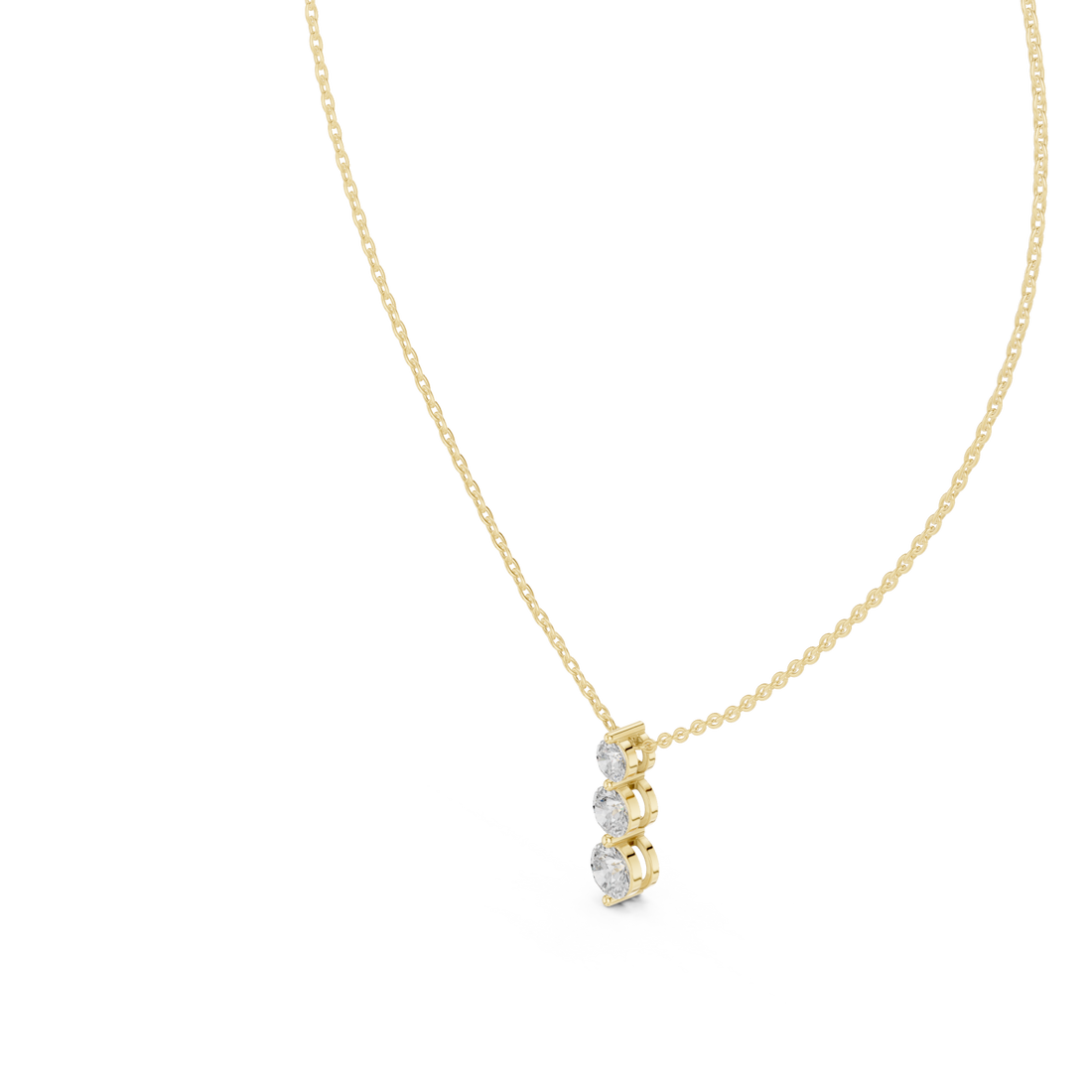 Gold Serenity in Motion Cascading Pendant Right View
