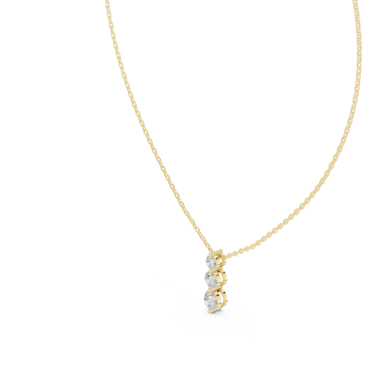 Gold Serenity in Motion Cascading Pendant Right View