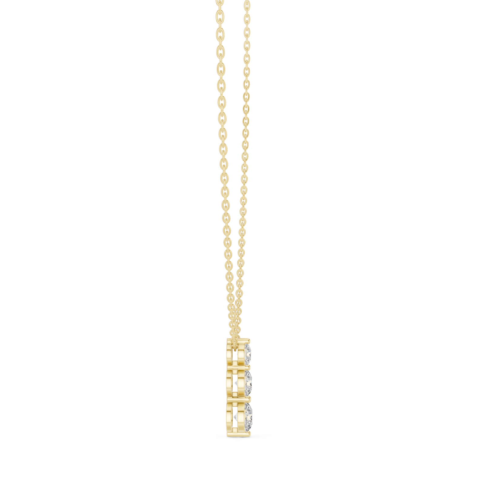  Gold Serenity in Motion Cascading Pendant Side View