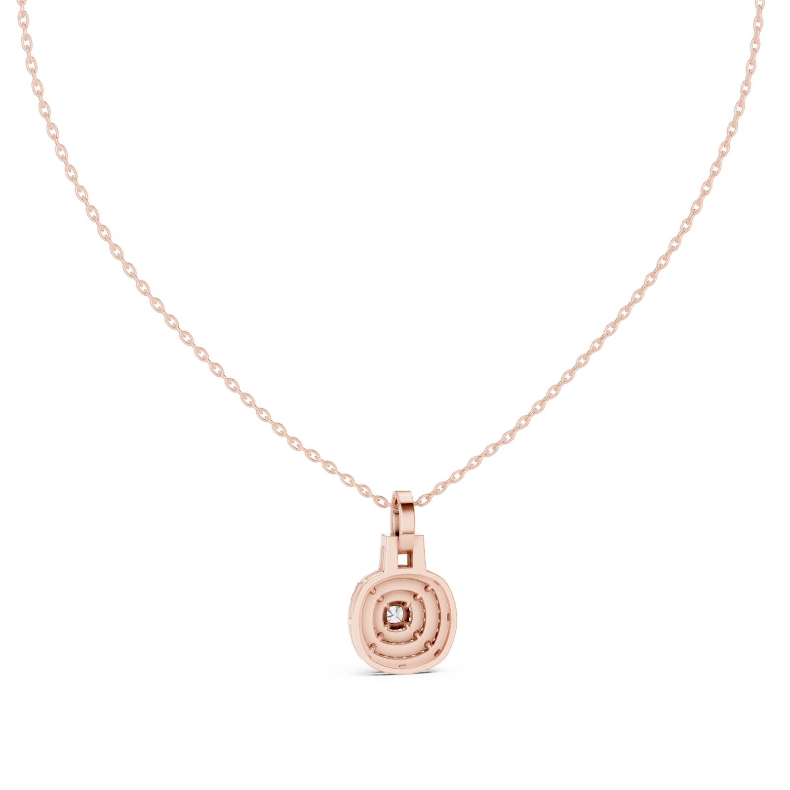  Rose Gold Celestial Harmony Signature Pendant Necklace Front View