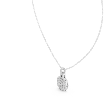 White Gold Celestial Harmony Signature Pendant Necklace Right View