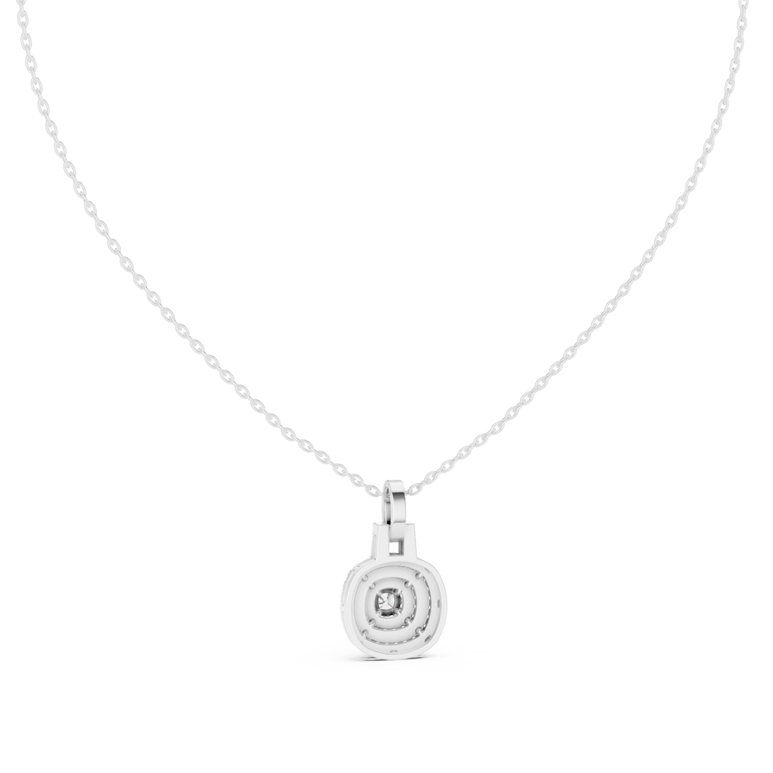  White Gold Celestial Harmony Signature Pendant Necklace Right View