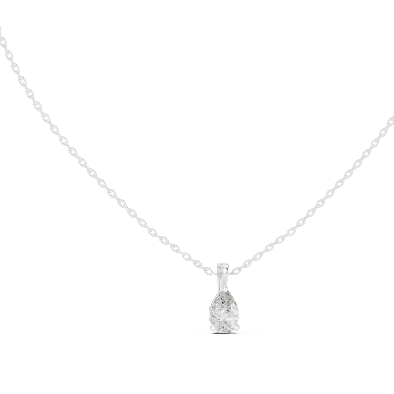  White Gold Poise and Promise Elegance Pendant Left View