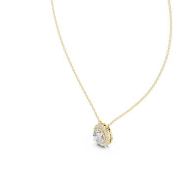 Gold Golden Halo Symphony Pendant Necklace Right View