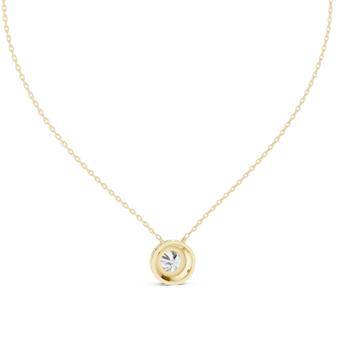 Gold Golden Halo Symphony Pendant Necklace Right View