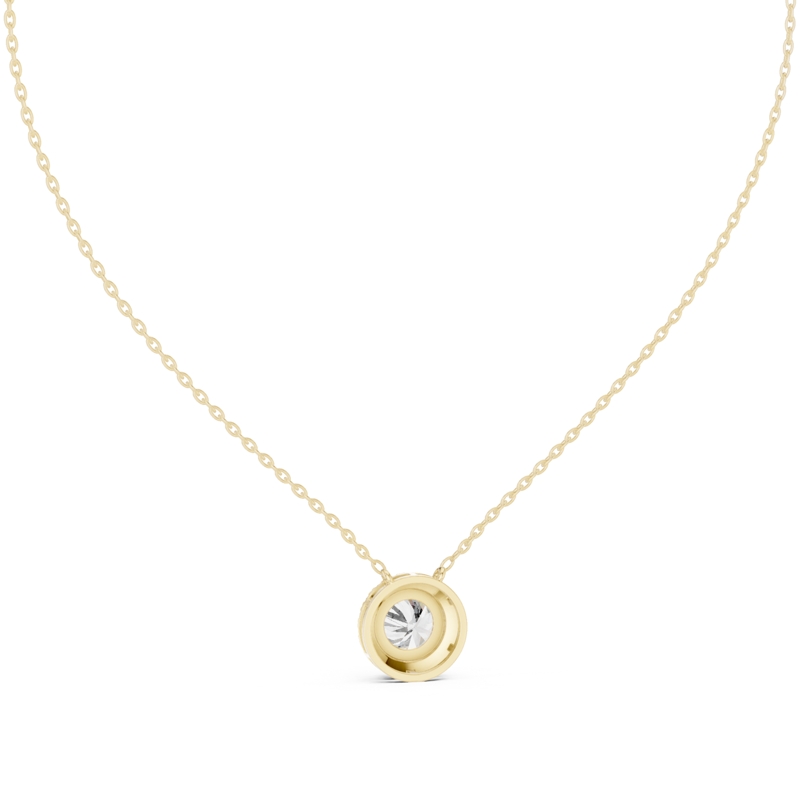  Gold Golden Halo Symphony Pendant Necklace Front View