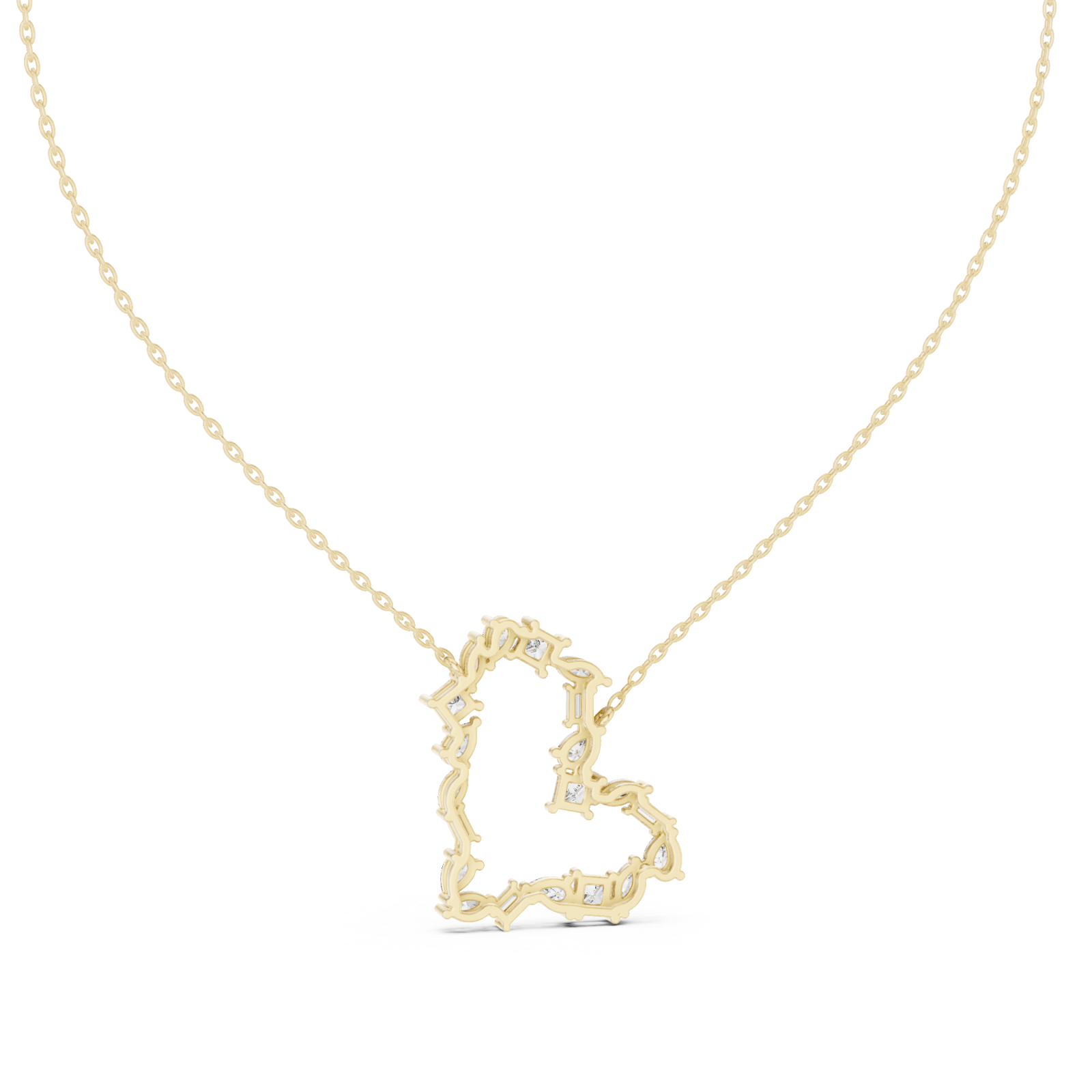  Gold Starlit Cascade Geometric Romance Necklace Front View