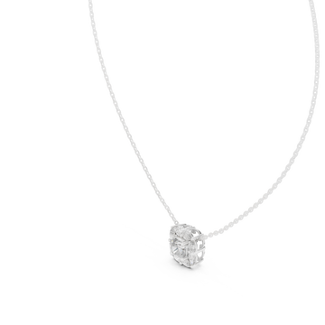  White Gold Enchanted Twilight Bloom Chain Necklace Right View