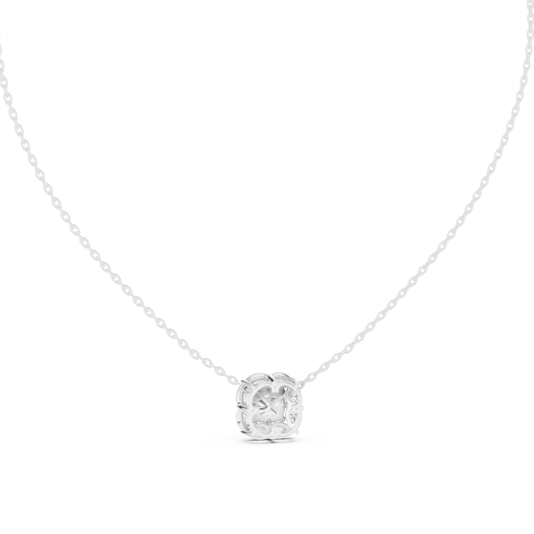  White Gold Enchanted Twilight Bloom Chain Necklace Right View