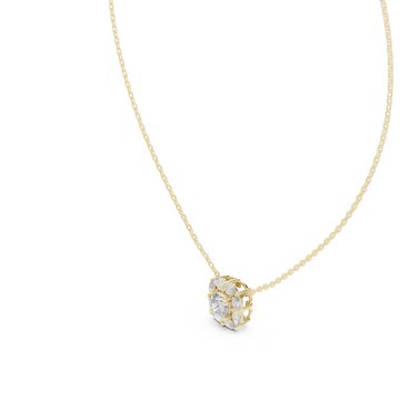 Gold Enchanted Twilight Bloom Chain Necklace Right View