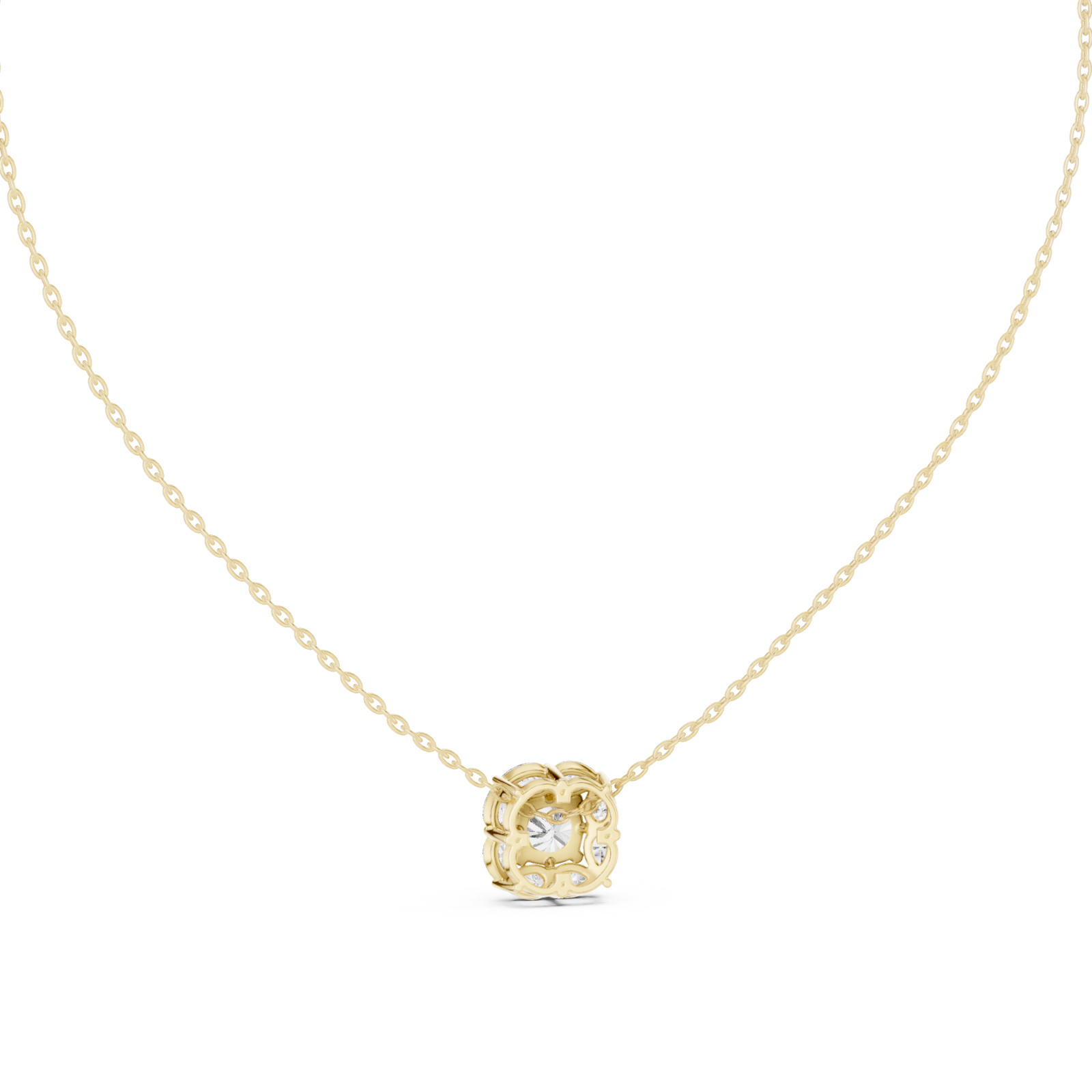  Gold Enchanted Twilight Bloom Chain Necklace Front View