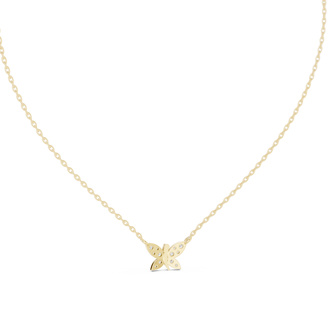 Gold Celestial Embrace Pendant Necklace Right View