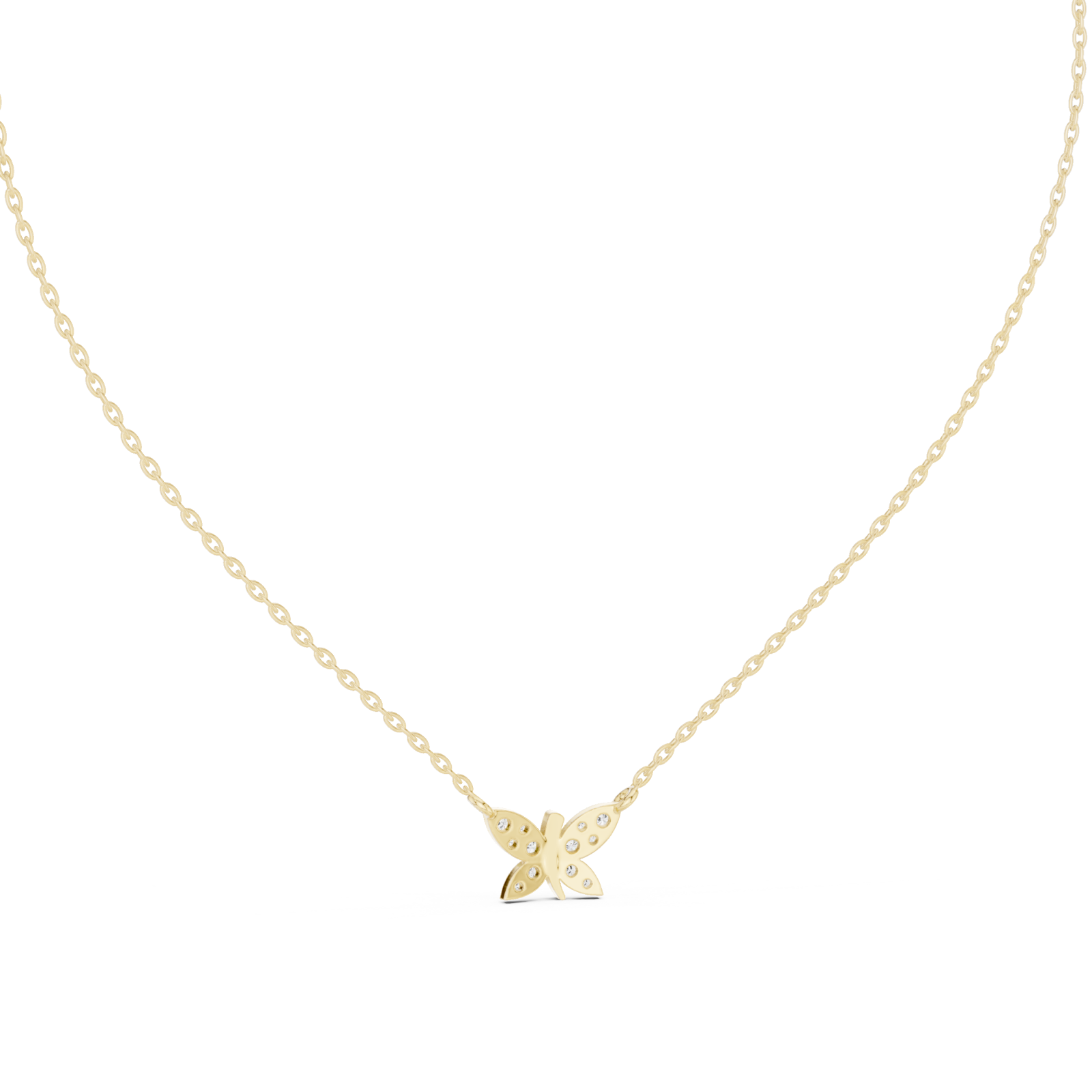  Gold Celestial Embrace Pendant Necklace Front View