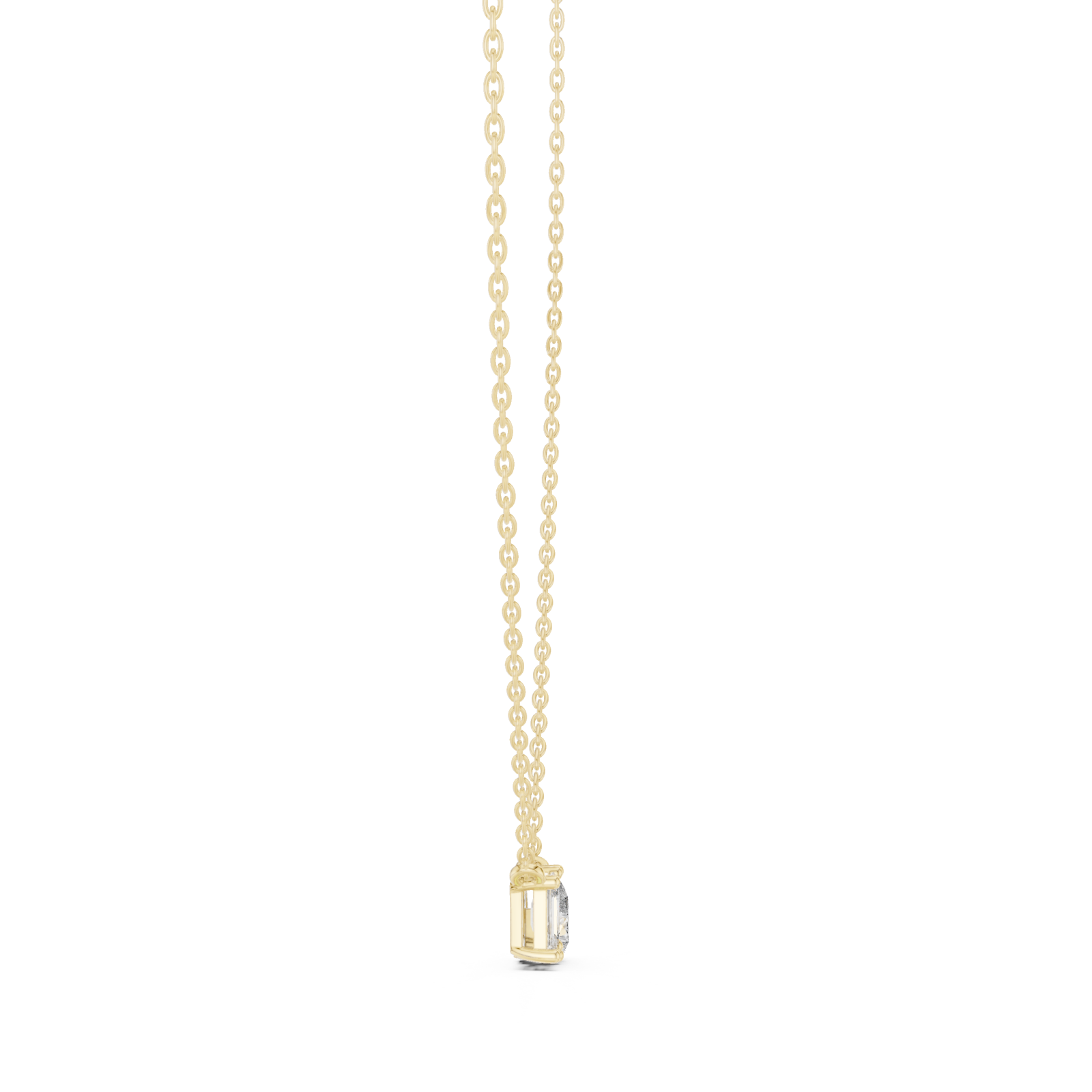  Gold Lustrous Twin Illusion Modern Pendant Side View