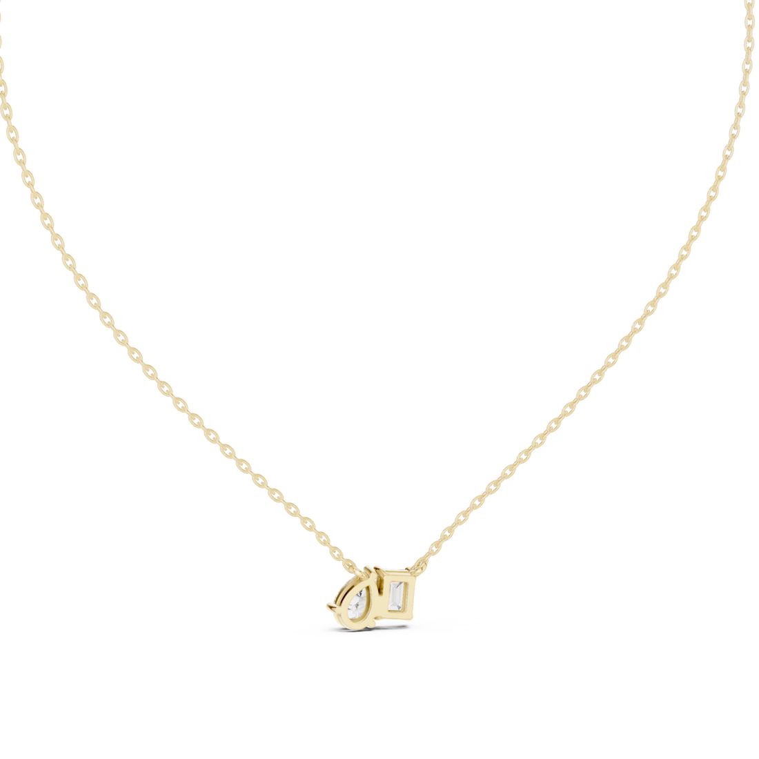 Gold Lustrous Twin Illusion Modern Pendant Right View