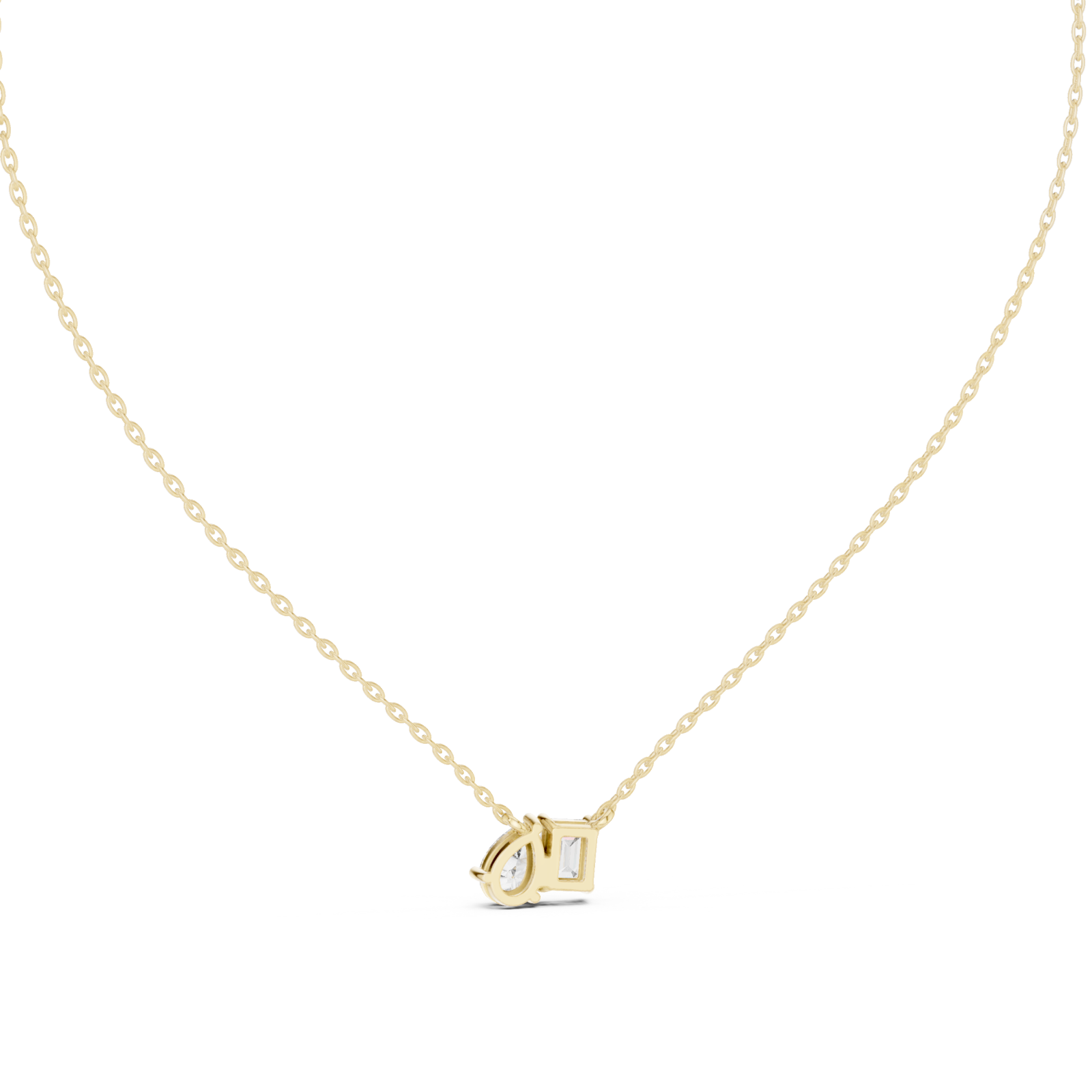  Gold Lustrous Twin Illusion Modern Pendant Front View