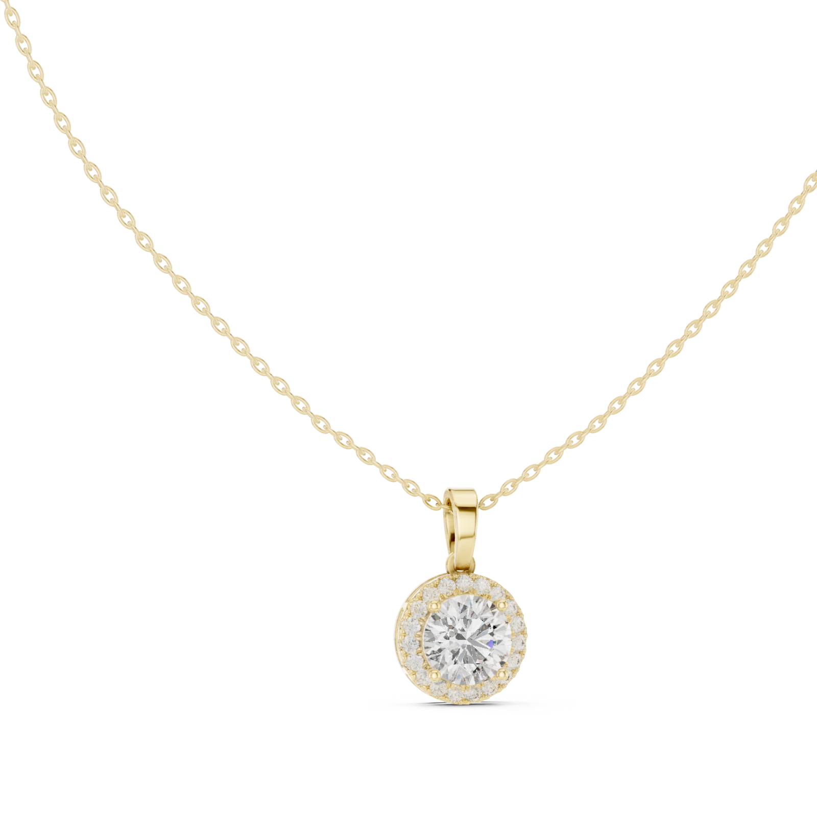  Gold Infinite Grace Luster Pendant Necklace Left View