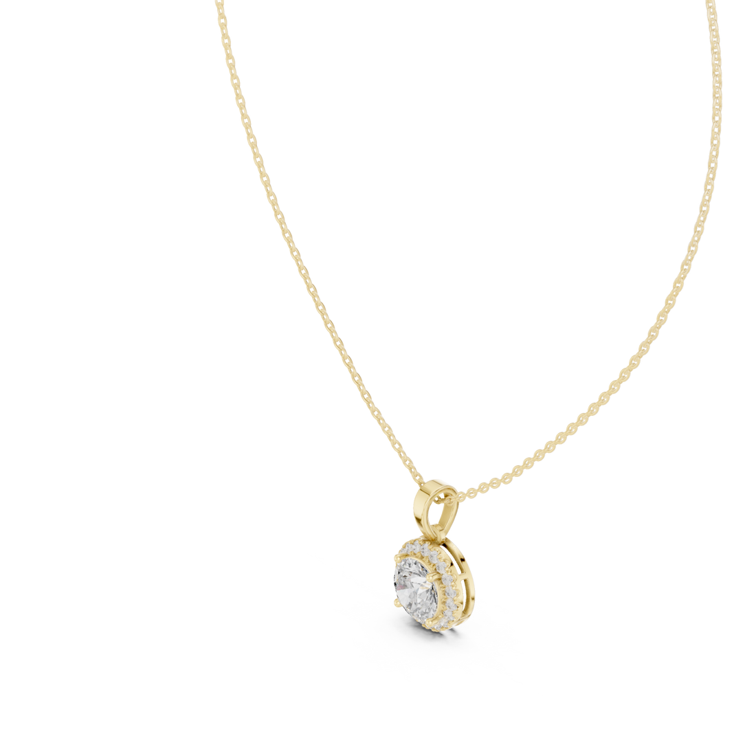Gold Infinite Grace Luster Pendant Necklace Right View
