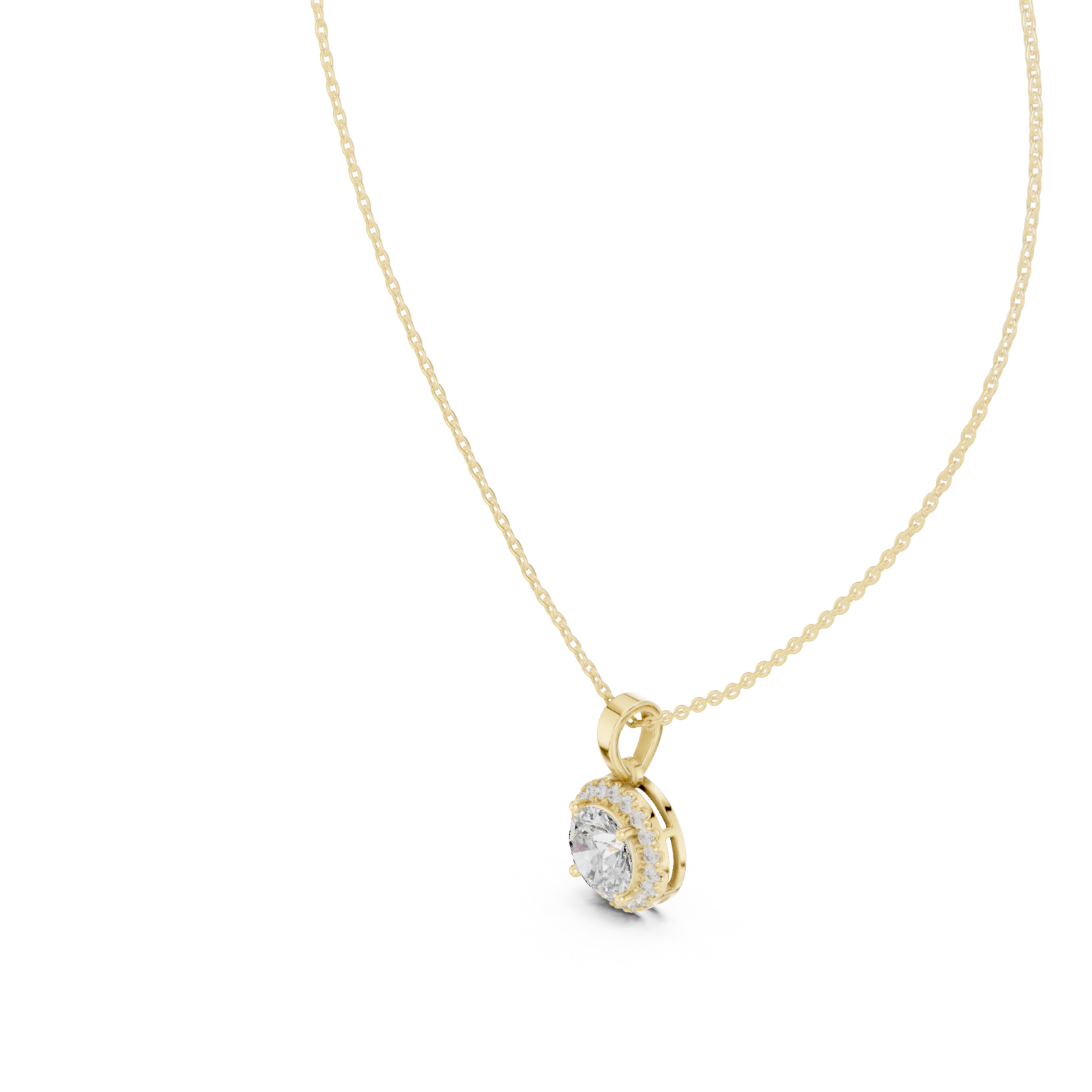 Gold Infinite Grace Luster Pendant Necklace Right View