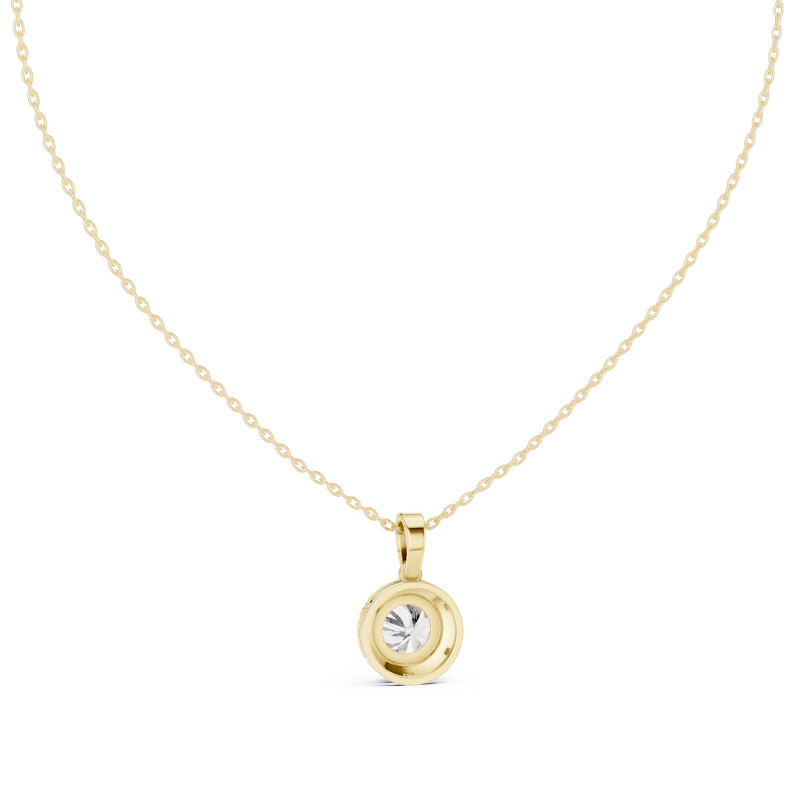  Gold Infinite Grace Luster Pendant Necklace Front View