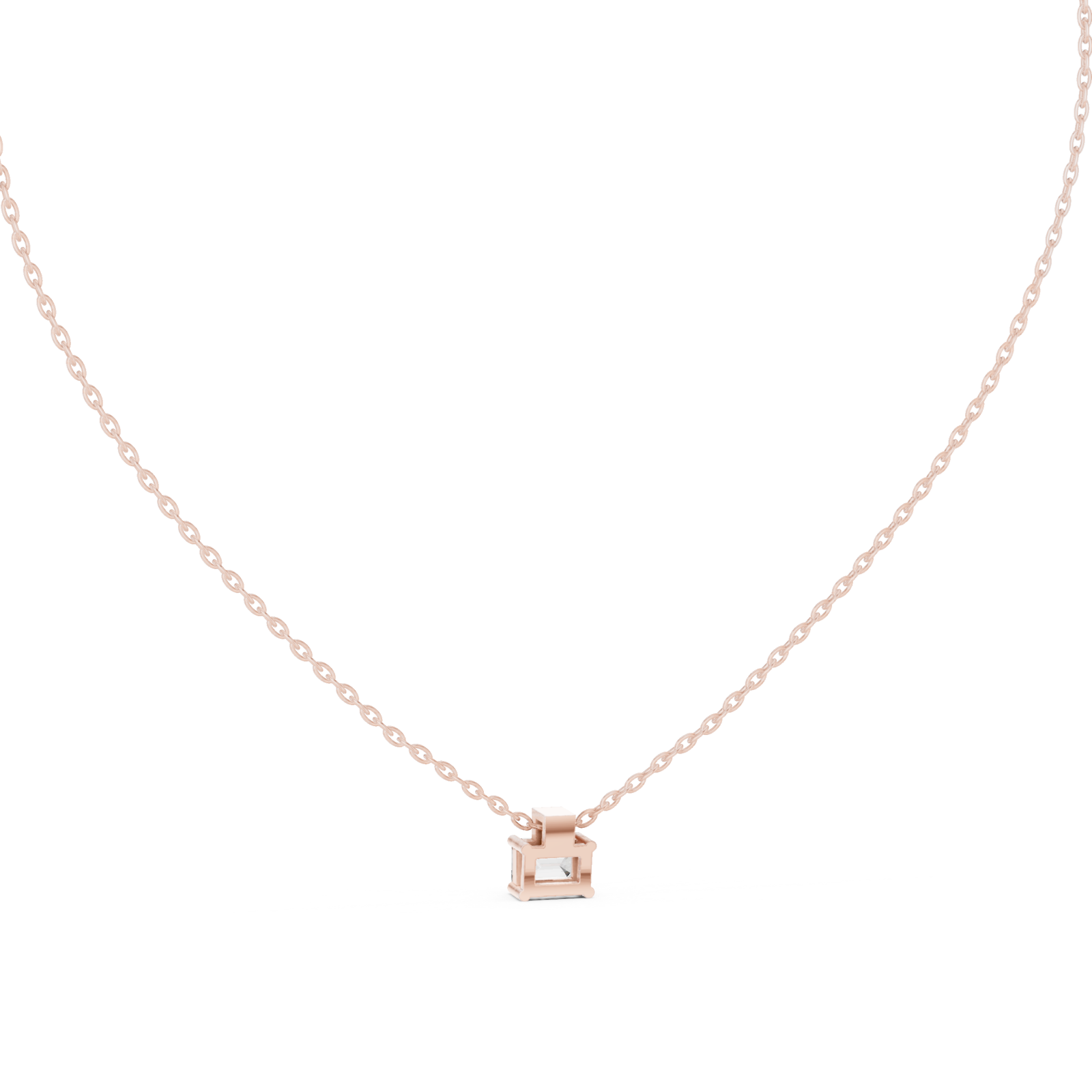  Rose Gold Shadowed Grace Lattice Pendant Front View