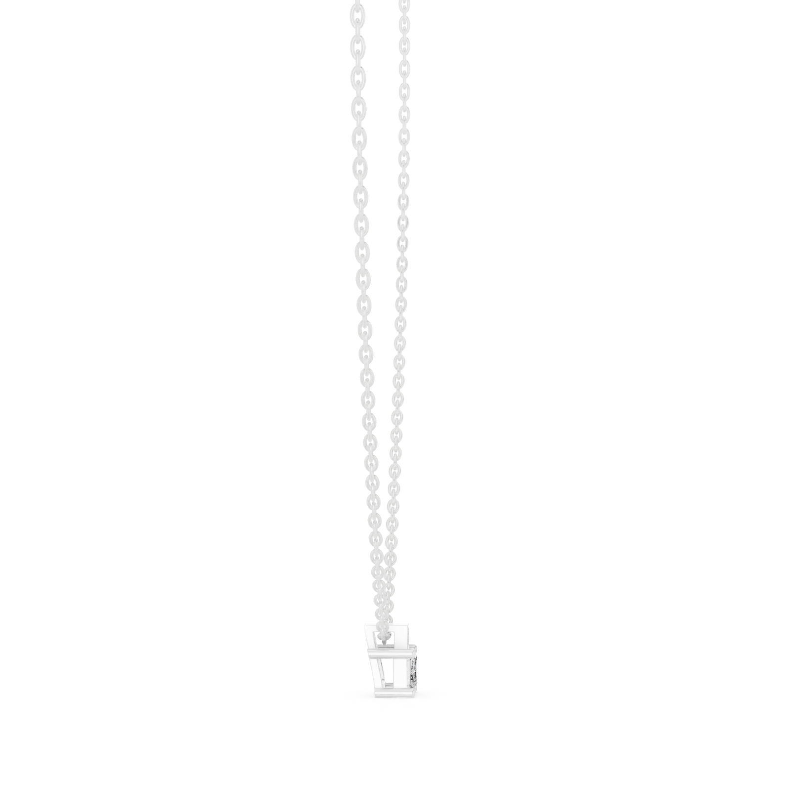  White Gold Shadowed Grace Lattice Pendant Side View