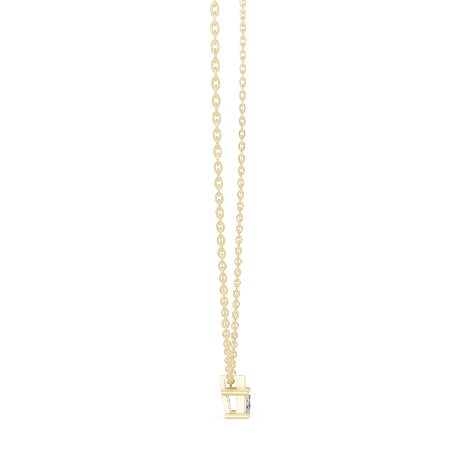 Gold Shadowed Grace Lattice Pendant Side View
