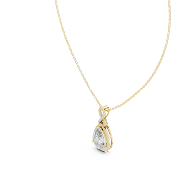 Gold Radiant Elegance Pendant Necklace Right View