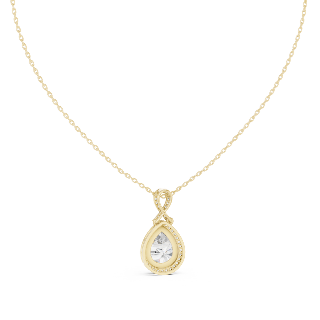 Gold Radiant Elegance Pendant Necklace Right View