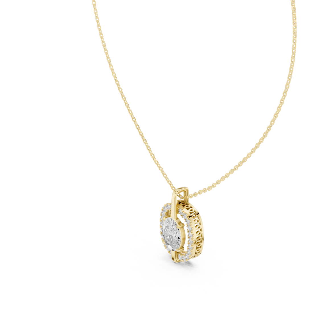 Gold Sunkissed Radiance Pendant Necklace Right View