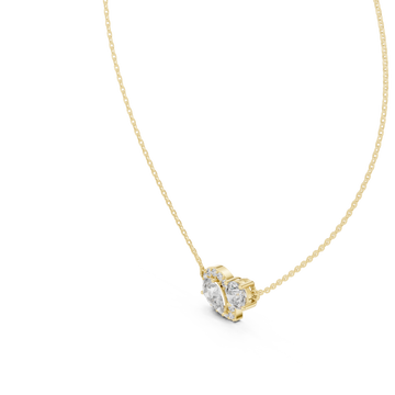 Gold Radiant Heart Duo Chain Right View