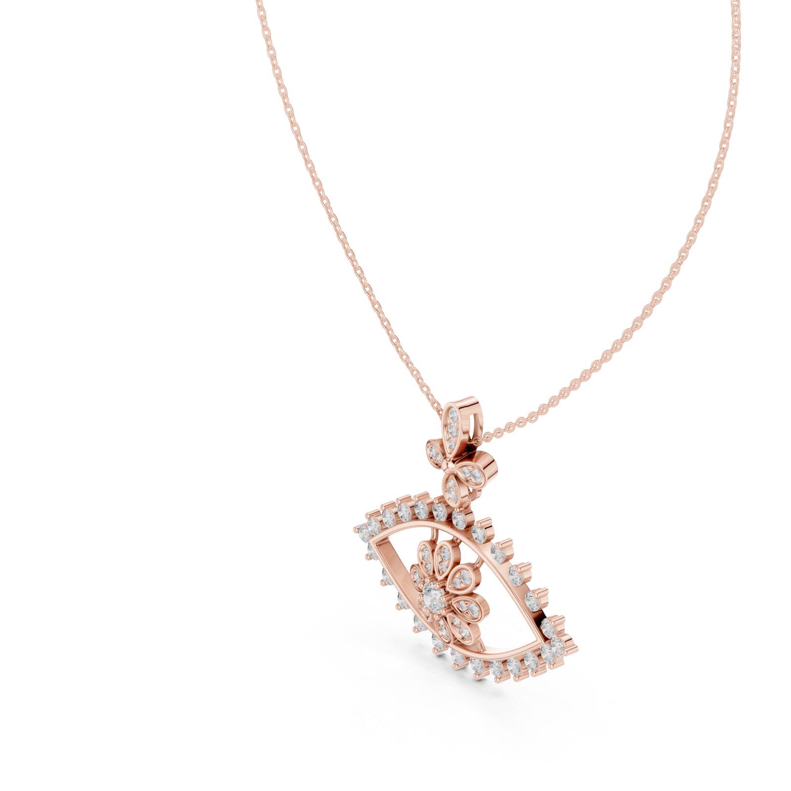  Rose Gold Serenading Blossoms Harmony Pendant Right View