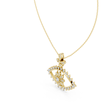 Gold Serenading Blossoms Harmony Pendant Right View