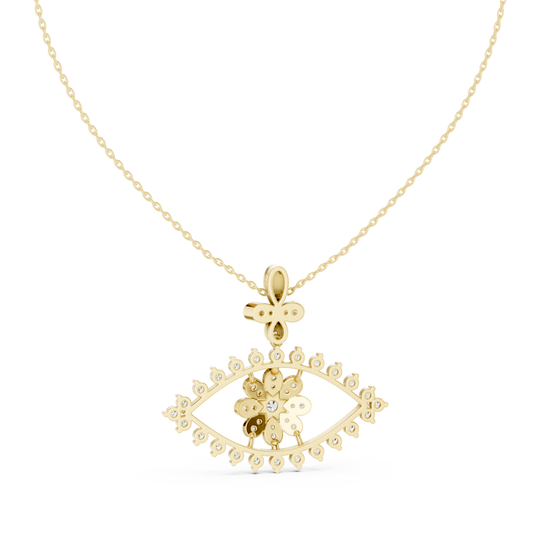 Gold Serenading Blossoms Harmony Pendant Right View