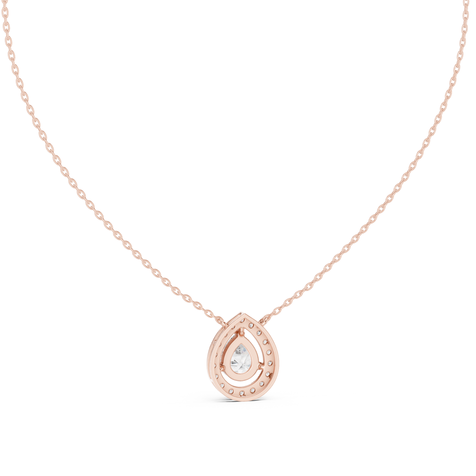  Rose Gold Mirage Whisper Pendant Necklace Front View