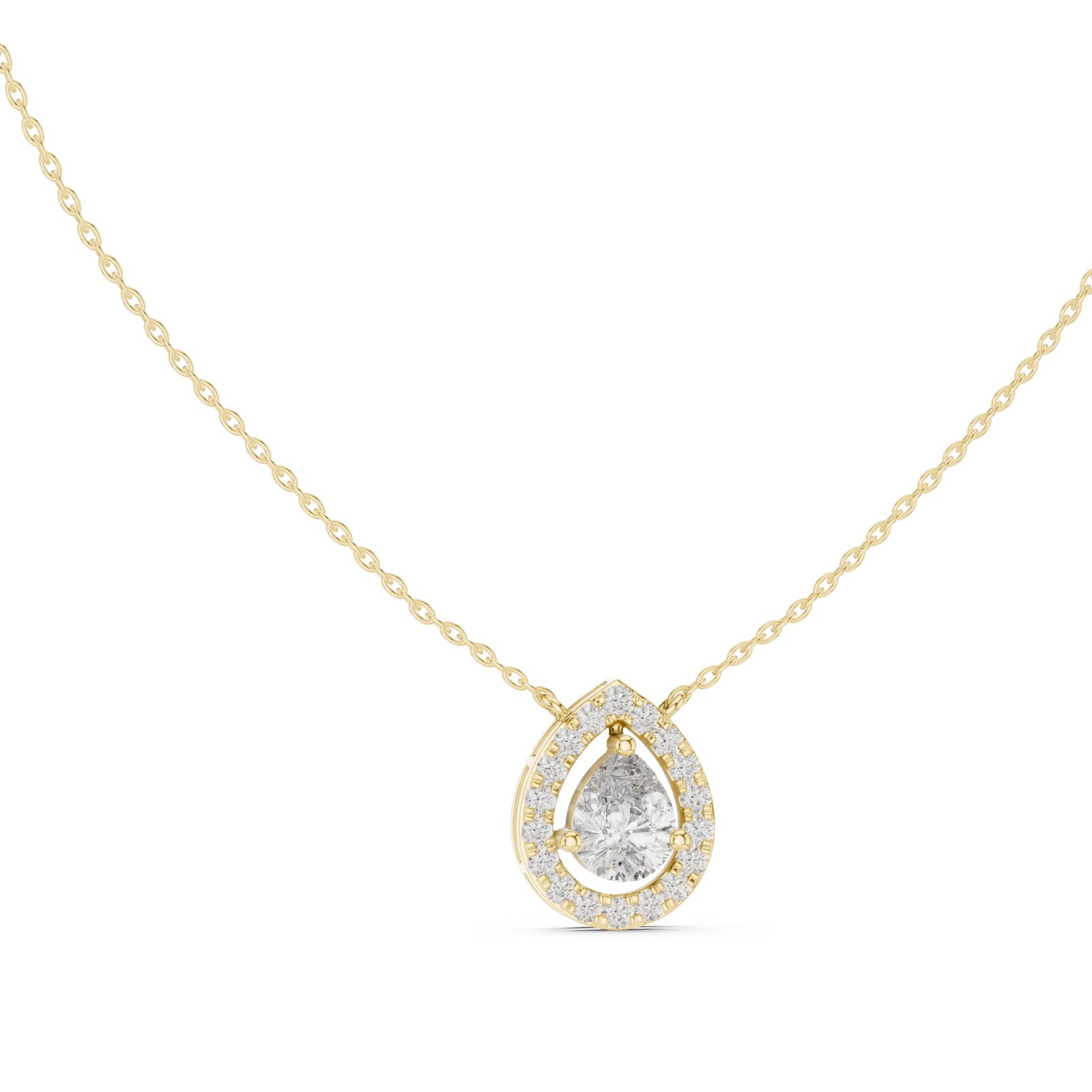  Gold Mirage Whisper Pendant Necklace Left View